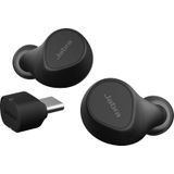 Jabra Evolve2 Buds True Wireless In-Ear Bluetooth Earbuds with Active Noise Cancellation (ANC) and Jabra MultiSensor Voice Technology - Certified to work with your virtual meeting apps - Black