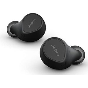 Jabra Evolve2 Buds True Wireless in-ear Bluetooth oordopjes, Active Noise Cancellation (ANC), MultiSensor Voice-technologie en draadloze oplaadpad - gecertificeerd voor virtuele vergaderapps - zwart