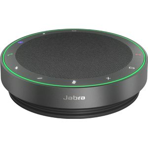 Jabra Speak2 75 schnurlose Freisprechlösung mit USB-C Bluetooth-Adapter, 4 Mikrofone mit Geräuschunterdrückung, 65 mm Breitband-Lautsprecher, für MS-Teams Zertifiziert, Dunkelgrau