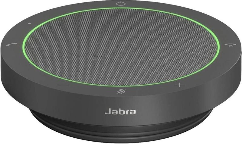Jabra Speak2 40 Draagbare Speakerphone - 4 Noise Cancelling Microfoons - 50mm Full-Range Speaker - USB-A en USB-C - Zoom en Google Meet - Donkergrijs