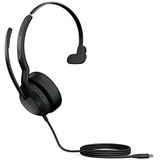 Jabra Evolve2 50 - Kabelgebundenes Mono-Headset Air Comfort - Mikrofone mit aktiver Geräuschunterdrückung (ANC) - kompatibel mit Allen UC-Plattformen wie Zoom und Google Meet - Schwarz