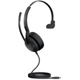 Jabra - Evolve2 50 - Kantoorheadset - Zwart - Bedraad - USB-C