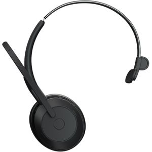 Jabra Evolve2 55 Mono draadloze hoofdtelefoon, Air Comfort-technologie, ruisonderdrukkende microfoon en ANC, werkt met UC-platforms zoals Zoom en Google Meet, zwart