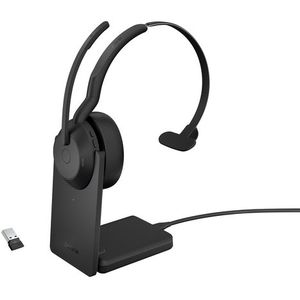 Jabra - Evolve2 55 - Draadloze Mono Headset - Zwart - Inclusief Oplaadstandaard