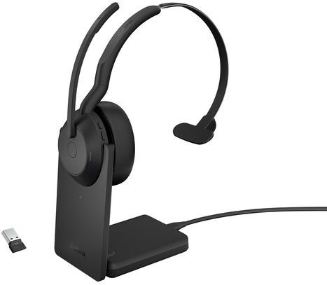 Jabra - Evolve2 55 - Draadloze Mono Headset - Zwart - Inclusief Oplaadstandaard