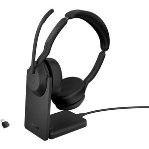 Jabra Evolve2 55 Headset - Bedraad en Draadloos - Zwart - Kantoor