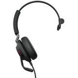 Jabra Evolve2 40 SE bedrade noise cancelling mono headset met 3-microfoongesprekstechnologie en USB-C kabel - werkt met alle Unified Communications platforms zoals Zoom en Google Meet - zwart