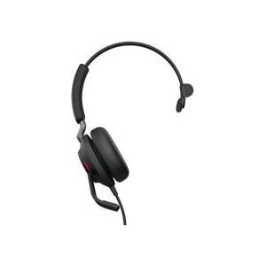 Jabra Evolve2 40 SE bedrade noise cancelling mono headset met 3-microfoongesprekstechnologie en USB-C kabel - werkt met alle Unified Communications platforms zoals Zoom en Google Meet - zwart