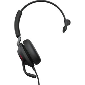 Jabra Evolve2 40 SE bedrade noise cancelling mono headset met 3-microfoongesprekstechnologie en USB-A kabel - werkt met alle Unified Communications platforms zoals Zoom en Google Meet - zwart