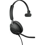 Jabra Evolve2 40 SE bedrade noise cancelling mono headset met 3-microfoongesprekstechnologie en USB-C kabel - MS Teams gecertificeerd, werkt met alle andere platforms - zwart