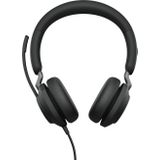 Jabra Evolve2 40 SE bedrade noise cancelling stereo headset met 3-microfoongesprekstechnologie en USB-A kabel - MS Teams gecertificeerd, werkt met alle andere platforms - zwart