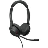 Jabra Evolve2 55 Draadloze stereo hoofdtelefoon met oplaadstandaard, Air Comfort-technologie, ruisonderdrukkende microfoons, actieve ruisonderdrukking, compatibel met alle platforms, zwart