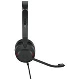 Jabra Evolve2 55 Draadloze stereo hoofdtelefoon met oplaadstandaard, Air Comfort-technologie, ruisonderdrukkende microfoons, actieve ruisonderdrukking, compatibel met alle platforms, zwart