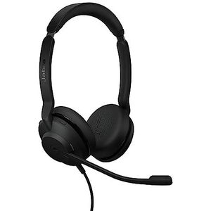 Jabra Evolve2 30 SE bedrade noise cancelling stereo headset met 2-microfoon gesprekstechnologie en USB-C kabel - werkt met alle Unified Communications platforms zoals Zoom en Google Meet - zwart