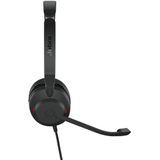 Jabra Evolve2 30 SE stereo hoofdtelefoon met ruisonderdrukking, 2 microfoons, USB-C-kabel, MS Teams-gecertificeerd, compatibel met alle andere platforms, zwart