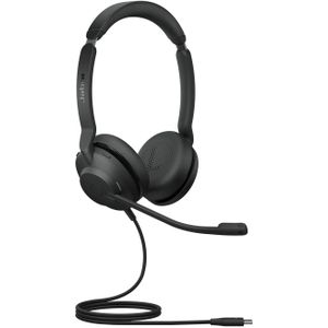 Jabra Evolve2 30 SE stereo hoofdtelefoon met ruisonderdrukking, 2 microfoons, USB-C-kabel, MS Teams-gecertificeerd, compatibel met alle andere platforms, zwart