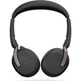 Jabra Evolve2 65 Flex - draadloze stereo headset met Bluetooth, noise cancelling Jabra ClearVoice-technologie en hybride ANC - Gecertificeerd voor MS Teams - zwart
