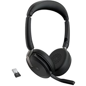 Evolve2 65 Flex Headset Kabelloses und kabelgebundenes Headset Büro/Zentrale de Bluetooth Calling Schwarz - Jabra