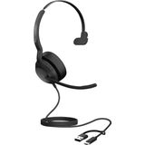 Jabra - Evolve2 50 - Kantoorheadset - Zwart - Bedraad - USB-A