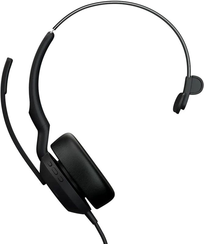 Jabra - Evolve2 50 - Kantoorheadset - Zwart - Bedraad - USB-A