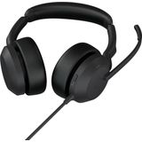 Jabra - Evolve2 50 - Kantoorheadset - Zwart - Bedraad - USB-A