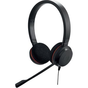 Jabra - Evolve 20 - Bedrade Headset - Zwart - USB Type-C / USB Type-A