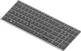 HP - Laptop Toetsenbord Azerty BE - Interne Toetsenbord - Zilver/Zwart