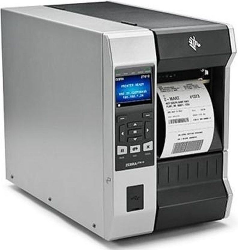 Zebra ZT610, 12 dots/mm (300 dpi), peeler, rewind, disp. (kleur), RTC, ZPL, ZPLII, USB, RS232, BT, Ethernet | ZT61043-T2E0100Z