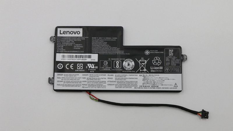 Laptopaccu - Zwart - Lithium-ion - 24 Wh - Voor Lenovo Laptops
