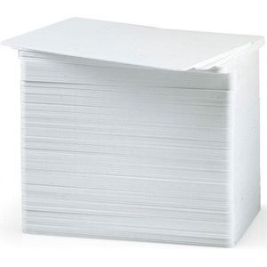 ZEBRA WHITE PVC CARDS, 30 MIL,