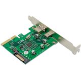 MicroConnect - USB 3.1 Type C+A - PCIe Controllerkaart - Intern - Zwart