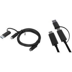 MICROCONNECT USB3.1 Type C - Type C 1m M-M met one USB A adapter
