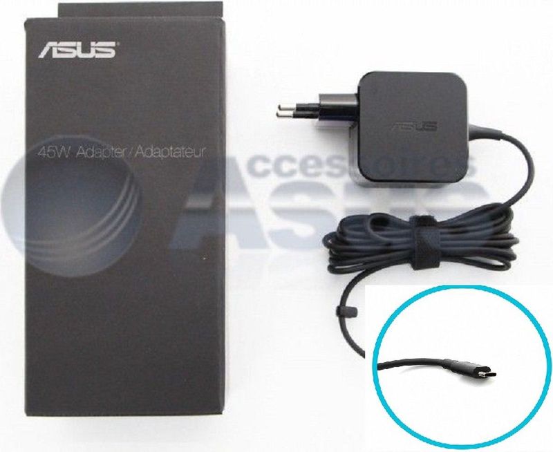 ASUS 0A001-00695000 Netvoeding - Zwart - 45 W - Voor Laptop