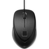 HP - USB Fingerprint Mouse - Zwart - Vingerafdruklezer - Ambidextrous