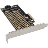 Adapter - PCIe x4 M.2 NVMe - Zwart - Multifunctioneel