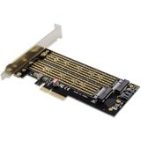 Adapter - PCIe x4 M.2 NVMe - Zwart - Multifunctioneel