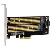 Adapter - PCIe x4 M.2 NVMe - Zwart - Multifunctioneel