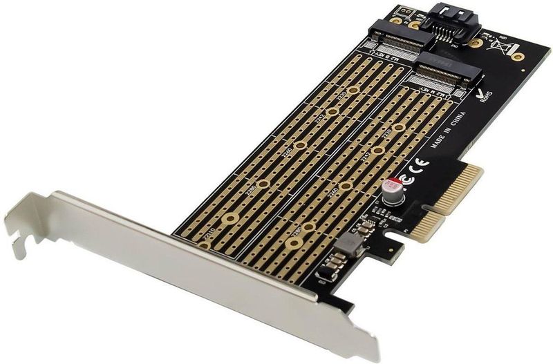 Adapter - PCIe x4 M.2 NVMe - Zwart - Multifunctioneel