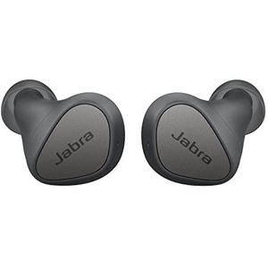 Jabra Elite 3 in-ear draadloze Bluetooth-oordopjes - noise isolating, volledig draadloos met 4 ingebouwde microfoons voor heldere gesprekken, rijke bassen en mono modus - Donkergrijs