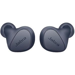 Jabra Elite 3 draadloze Bluetooth hoofdtelefoon, echte draadloze hoofdtelefoon met ruisonderdrukking, 4 geïntegreerde microfoons voor aanpasbaar geluid en mono-modus, marineblauw