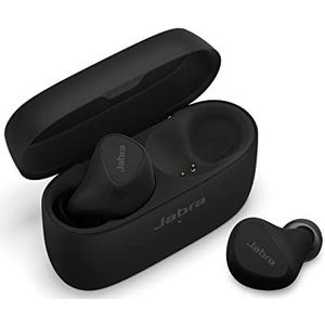 Jabra Elite 5 True Wireless In-Ear Bluetooth-hoofdtelefoon voor iPhone - Hybride ANC-Hybride, 6 geïntegreerde microfoons, 6 mm luidspreker, discreet en ergonomisch - Zwart - Exclusief van Amazon