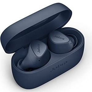 Jabra Elite 4 draadloze oordopjes, Active Noise Cancelling, discrete en comfortabele Bluetooth oordopjes met Spotify Tap Playback, Google Fast Pair, Microsoft Swift Pair en Multipoint - Navy