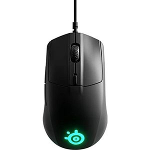 Steelseries Rival 3 Gaming-muis, optische Truemove-Core-sensor met 8500 Cpi – 6 programmeerbare toetsen – split trigger knoppen