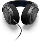 SteelSeries Arctis Nova 1P Gaming Headset met meerdere systemen, hifi met drivers, 360° ruimtelijk geluid, oorkussens van traagschuim, ruis-onderdrukkende microfoon, PS5, PS4, PC, Switch, Xbox, zwart