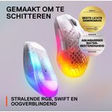 SteelSeries - Aerox 3 - Draadloze Muis - Ghost Edition - Ergonomisch - Optisch - 6 Knoppen - USB-C