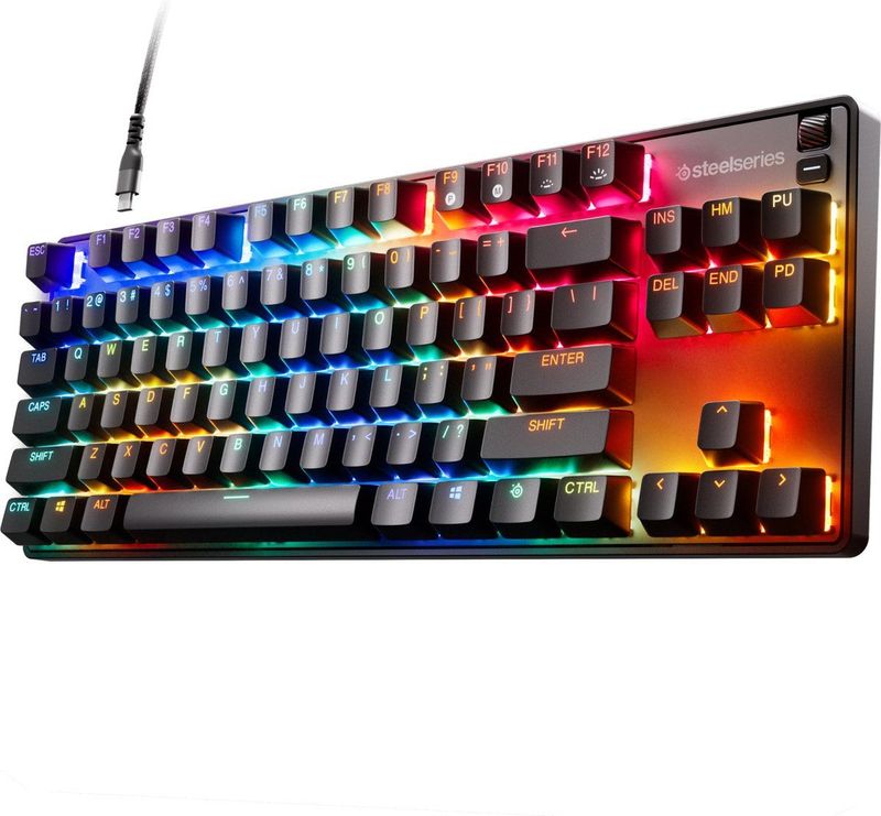 SteelSeries Apex 9 TKL - Tastatur - Hintergrundbeleuchtung - USB - US-Englisch - Tastenschalter: SteelSeries Linear OptiPoint Optical (tauschbar)