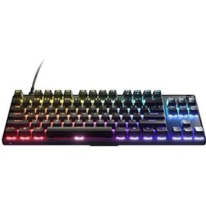 SteelSeries Apex 9 TKL - mechanisch gamingtoetsenbord - optische switches - 2-punts bediening - compact formaat zonder sleutel - afneembare switches - Amerikaanse lay-out (QWERTY)