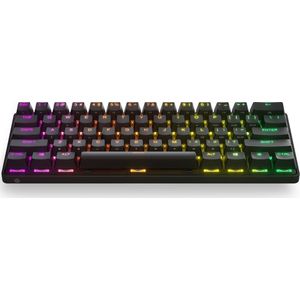SteelSeries Apex Pro Mini Wireless HyperMagnetic Gaming-Tastatur – Die weltweit schnellste Tastatur – 60%-Formfaktor – RGB – PBT-Keycaps – Bluetooth – 2,4 GHz – USB-C – Deutsches Tastatur QWERTZ
