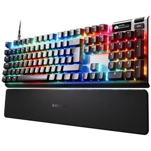 SteelSeries Apex Pro Gen 3 - HyperMagnetic Gaming-Tastatur - OmniPoint 3.0 Switches - anpassbares Ansprechverhalten - Rapid Trigger - Rapid Tap/SOCD - OLED - RGB - PBT-Keycaps - FR Layout AZERTY