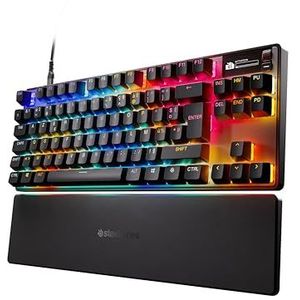 SteelSeries Apex Pro TKL Gen 3 - HyperMagnetic Gaming Keyboard - OmniPoint 3.0 - Verstelbare activering - Rapid Trigger - Voorinstellingen voor games - Rapid Tap/SOCD - OLED - RGB - FR Layout AZERTY